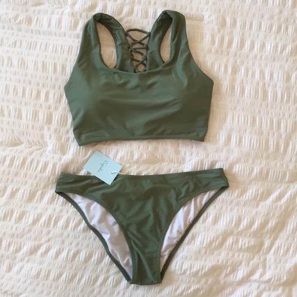 cupshe green bikini